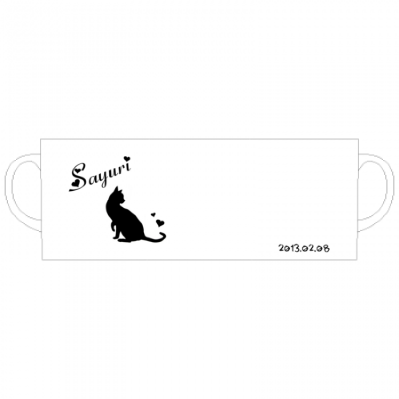 猫のイラストのオリジナルマグカップ