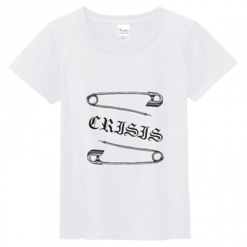 安全ピンをお洒落にデザインしたレディースTシャツ