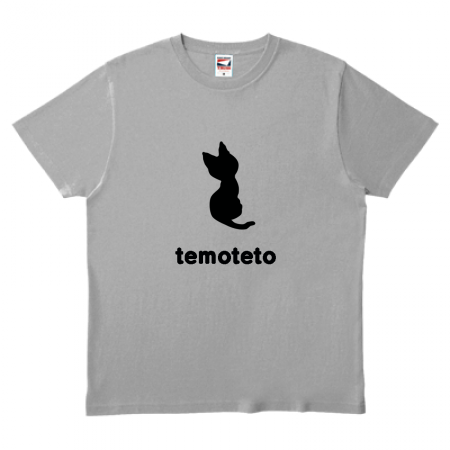 黒猫シルエットのオリジナルTシャツ