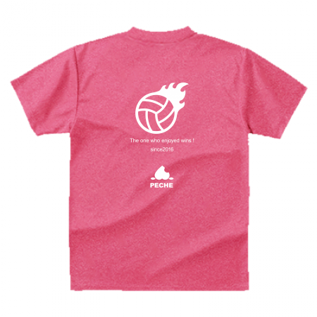バレーボールチームのイラストプリントTシャツ