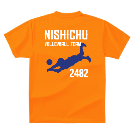 バレーボールチームのオリジナルTシャツ