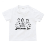 家族イラストがのオリジナルべビーTシャツ