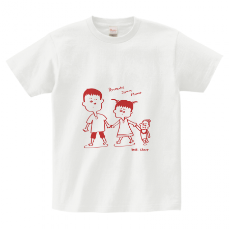 兄弟イラストのオリジナルTシャツ