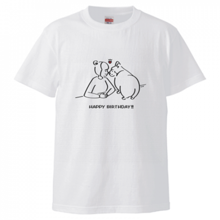 Happy Birthday! 誕生日祝いのイラストTシャツ