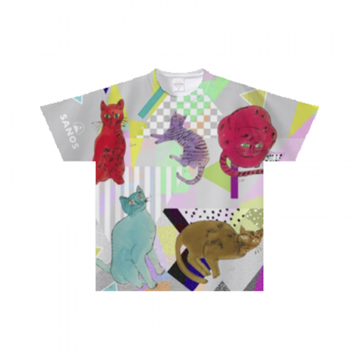 猫イラストのオリジナルキッズTシャツ