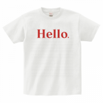 文字メッセージのプリントTシャツ