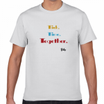 シンプルでカラフルなメッセージプリントTシャツ