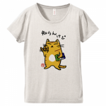 キュートな猫が素敵なイラストプリントTシャツ