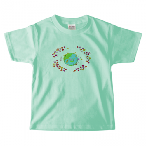 エコな地球をプリントした親子Tシャツ