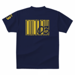 バーコード風の背番号デザインがお洒落なチームTシャツ