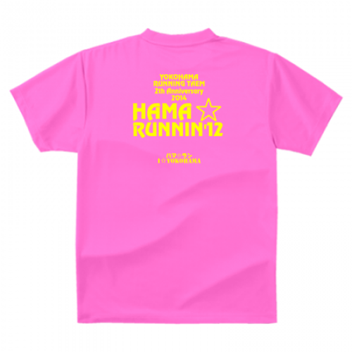 ランニングクラブの周年記念をプリントしたチームTシャツ