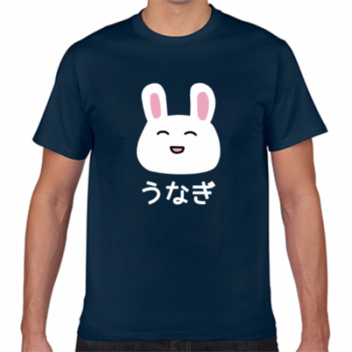 うさぎイラストをプリントしたユニークなTシャツ