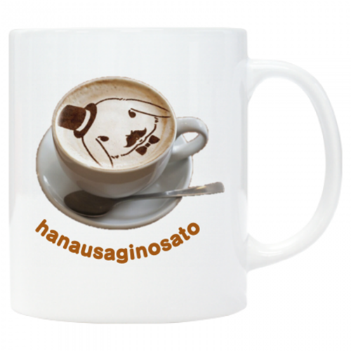 コーヒーカップをプリントしたワンポイントマグカップ