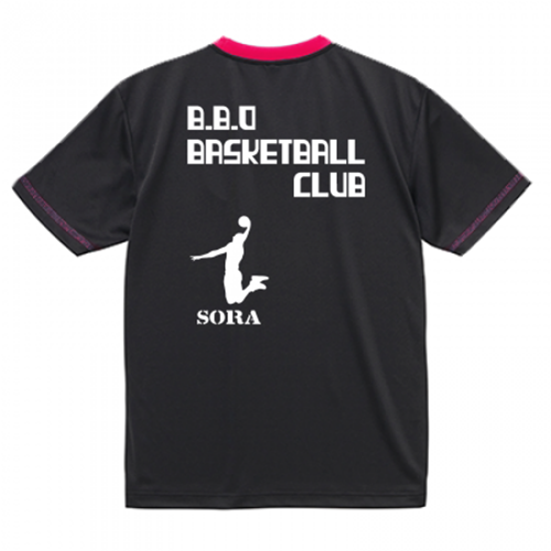 ダンクシュートのシルエットをプリント！バスケットボールチームTシャツ
