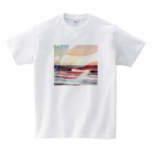 アメカジデザインをプリントしたキッズTシャツ