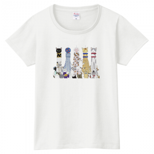 猫の七夕飾り！オリジナルイラストをプリントしたTシャツ