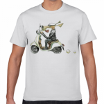 オリジナルのイラストを大きくプリントしたTシャツ