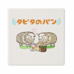 オリジナルイラストをプリントしたパン屋さんのコースター