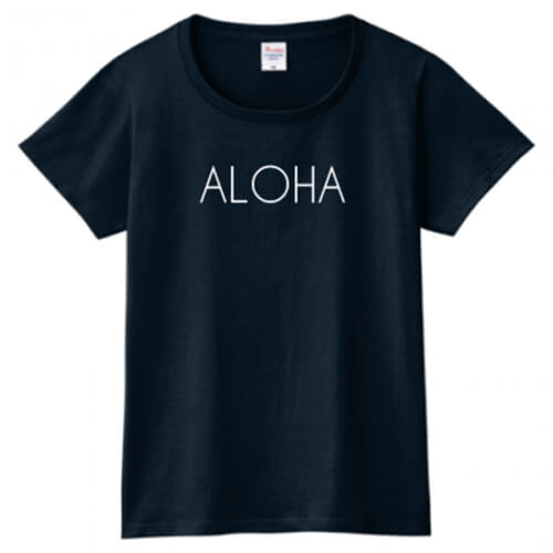 シンプル＆クールなALOHAロゴプリントTシャツ