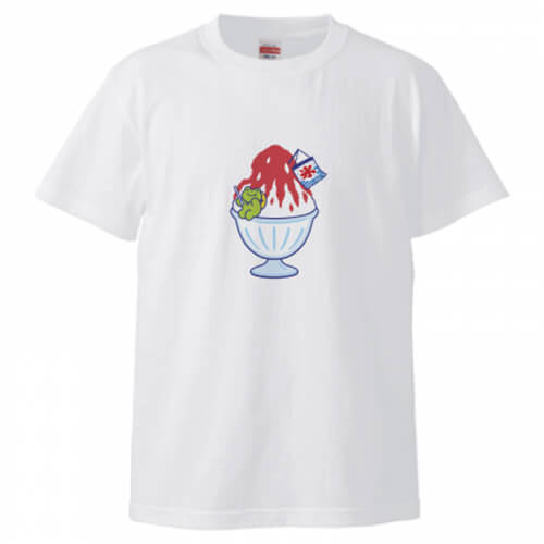 かき氷をプリントしたオリジナルTシャツ