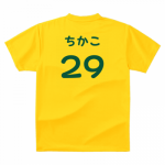 選手全員の名前をひらがなでデザイン。オリジナルのチームTシャツ