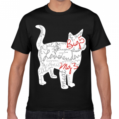 猫好きにおすすめ♪シルエットをデザインしたプリントTシャツ