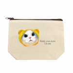 猫のイラストがかわいいオリジナルポーチ