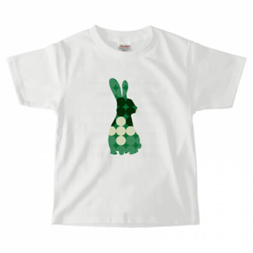 ドット柄のうさぎが素敵な子供用のオリジナルTシャツ