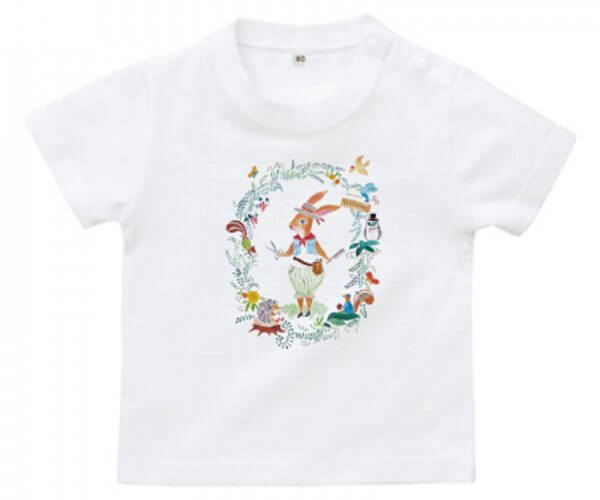 うさぎの美容師のイラストのベビー用オリジナルTシャツ