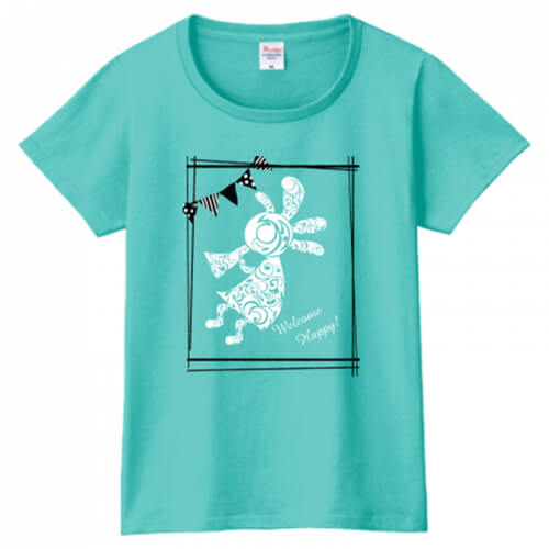 自作のデザインでレディース用のオリジナルTシャツを作成