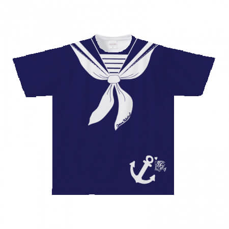 セーラーデザインを全面にプリントしたオリジナルTシャツ