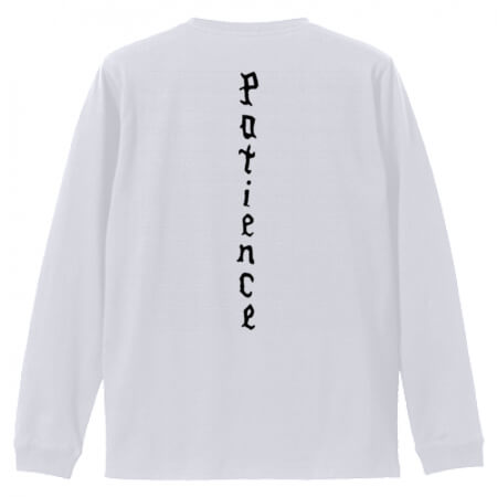 英語デザインのオリジナル長袖Tシャツ