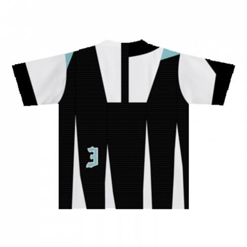 単色デザインの全面プリントTシャツ