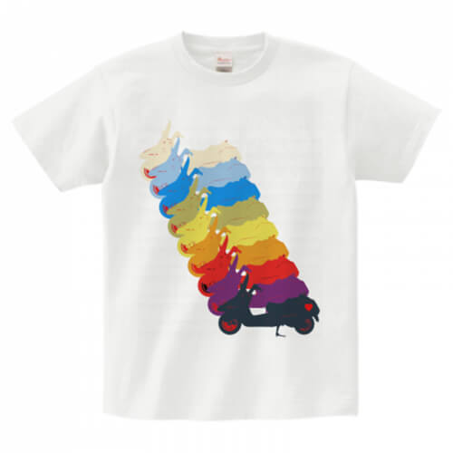 自作のイラストをプリントしたお洒落なオリジナルTシャツ
