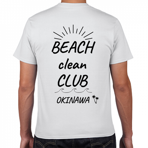 ビーチクリーンクラブオリジナルのプリントTシャツ