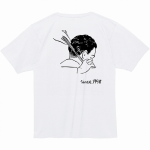 イラストをプリントした理髪店のオリジナルTシャツ