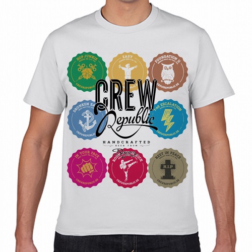 カラフルなデザインをプリントしたオリジナルTシャツ
