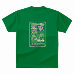 背中にロゴをプリントしたバスケットボールのチームTシャツ
