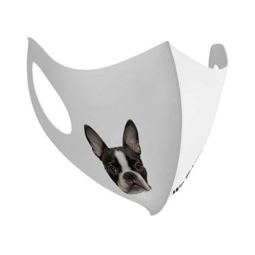 愛犬の写真をプリントしてオリジナルマスクを作成
