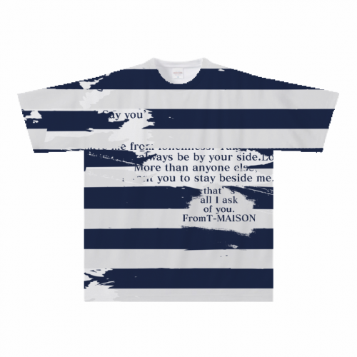 ボーダーデザインを全面にプリントしたオリジナルTシャツ