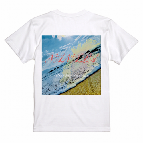 自作の写真デザインを鮮やかにプリントしたプレミアムプリントTシャツ