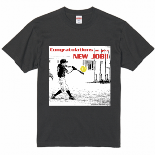 写真をプリントして就職祝いのTシャツを作成！