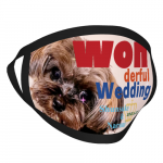 愛犬の写真をプリントして結婚祝いのマスクを作成!