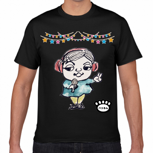 手描き風のイラストをプリントしたオリジナルTシャツ