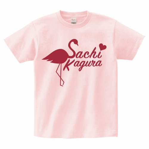 フラミンゴがおしゃれなオリジナルのチームTシャツ