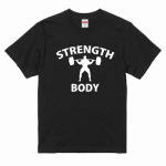 筋トレのイラストをプリントしたジムのオリジナルTシャツ
