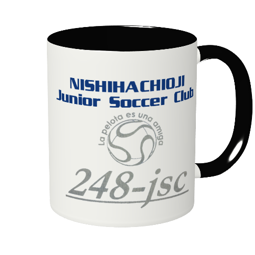 サッカーチームのロゴをプリントして記念品にマグカップを作成！