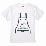 エプロンのイラストをプリントしたスタッフ用のオリジナルTシャツ