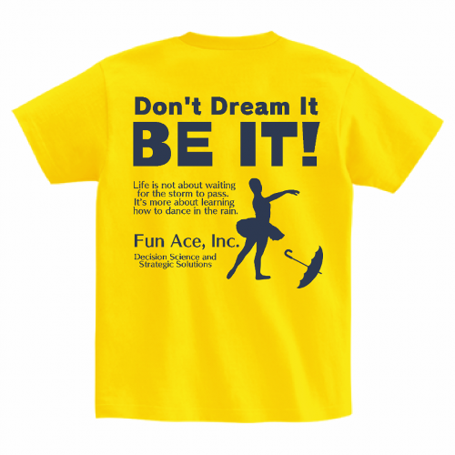 会社名やメッセージを大きくプリントしたオリジナルTシャツ