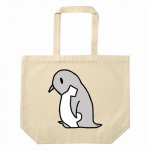 ペンギンのイラストを大きくプリントしたオリジナルエコバッグ